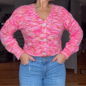 Wild Fable Pink Button-Up Cardigan